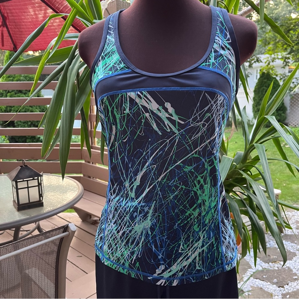 Nordic Track & Pro Spirit workout fitness racerback tank & capri leggings - Picture 8 of 15